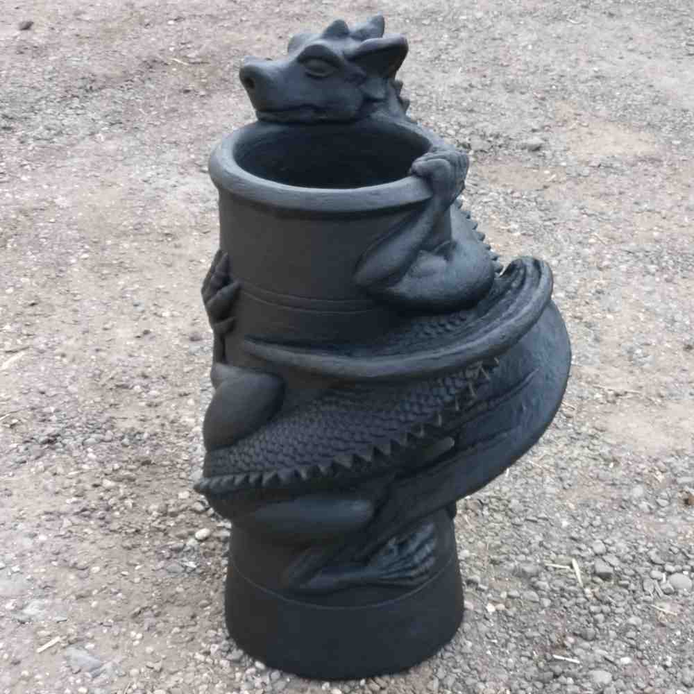 anthracite dragon chimney pot